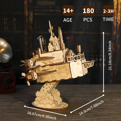 3D Wooden Moving Castle Music Box | DIY Puzzle Model Kit – additional product view
