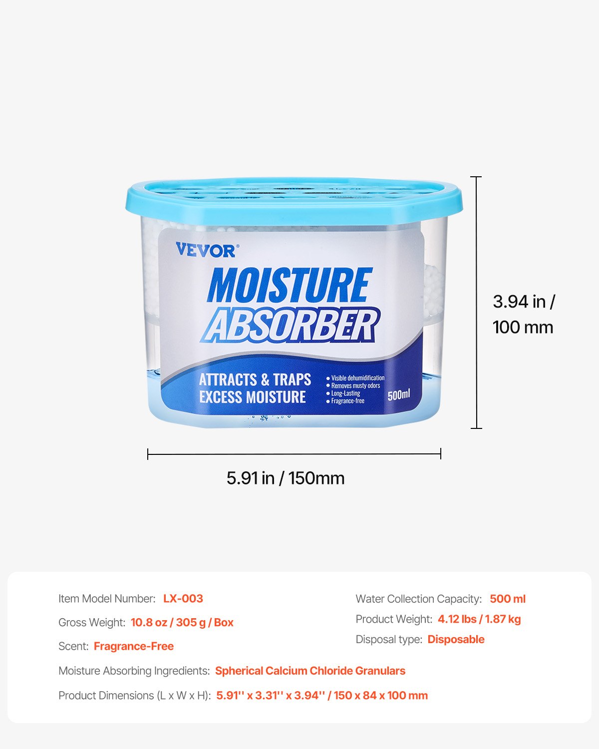 Moisture Absorber Boxes 6 Pack, 10.8 oz – alternate angle