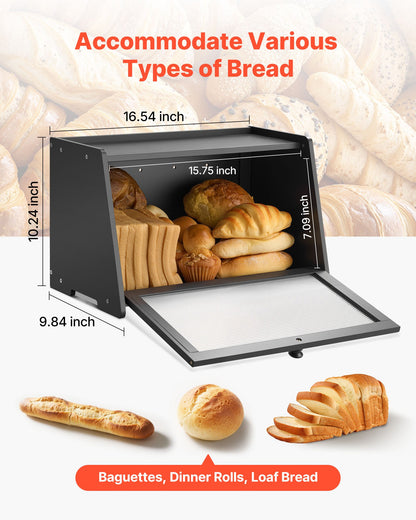 Large Bamboo Bread Box – product detail view