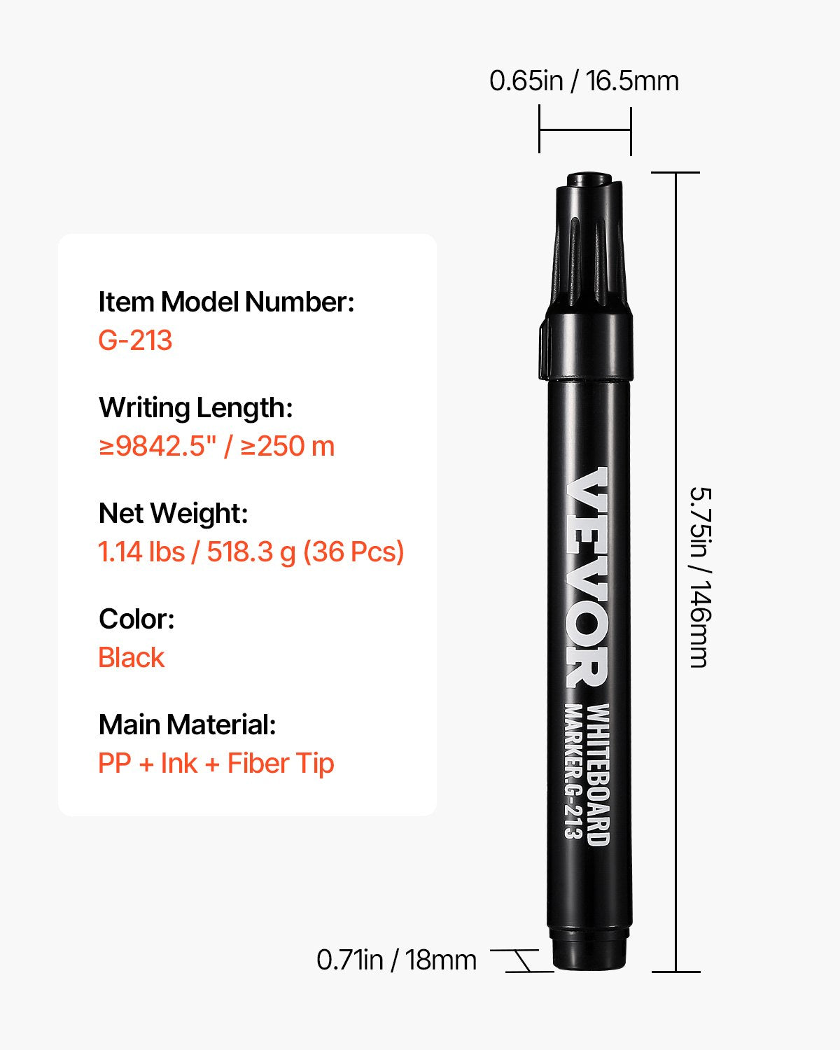 36-Count Black Dry Erase Markers – alternate product view