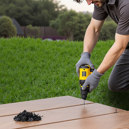 Hidden Deck Fasteners, 90-Pack Universal T-Clips for Composite Decking – in-use product view