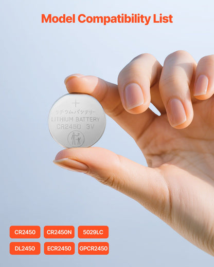 CR2450 3V Lithium Coin Cell Batteries, 20-Pack – in-use product view