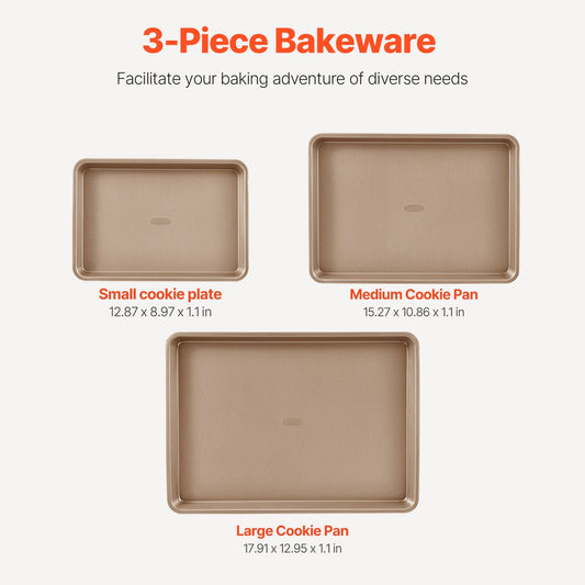3-Piece Nonstick Baking Pan Set – alternate product view
