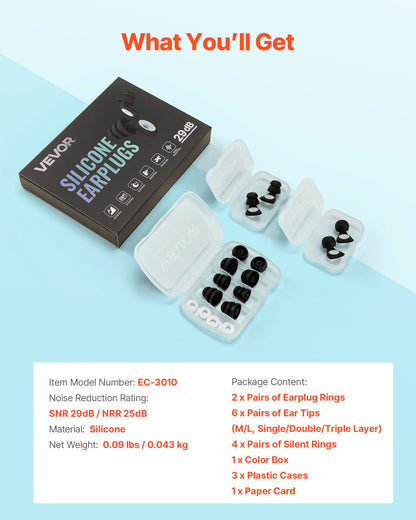 Soft Silicone Earplugs for Sleeping – product detail view