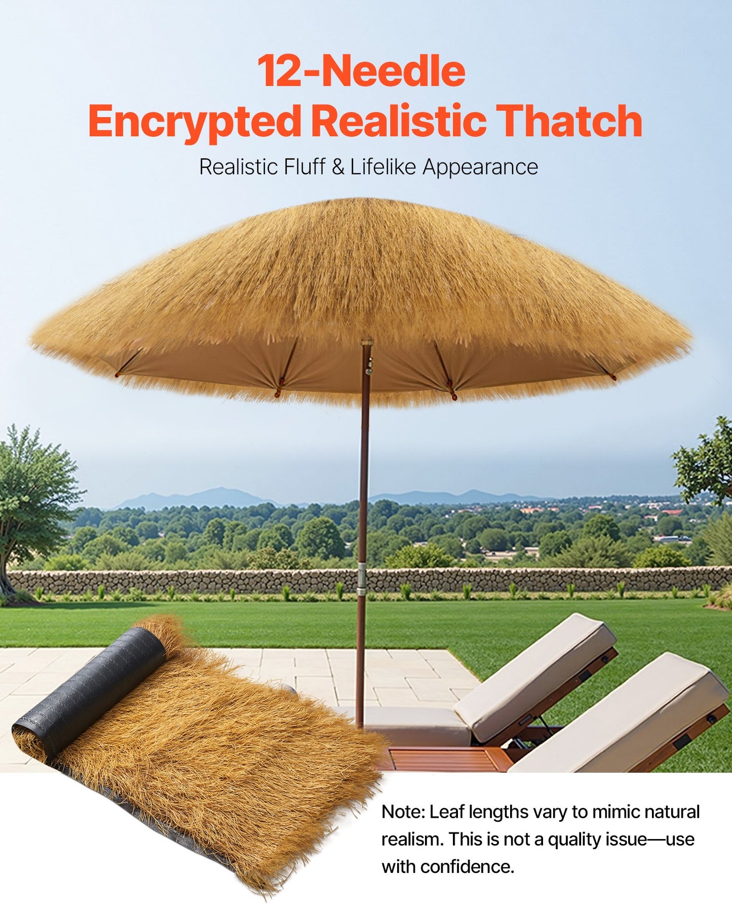 Artificial Thatch Grass Roof Roll 1.3 x 3.9 ft – alternate product view