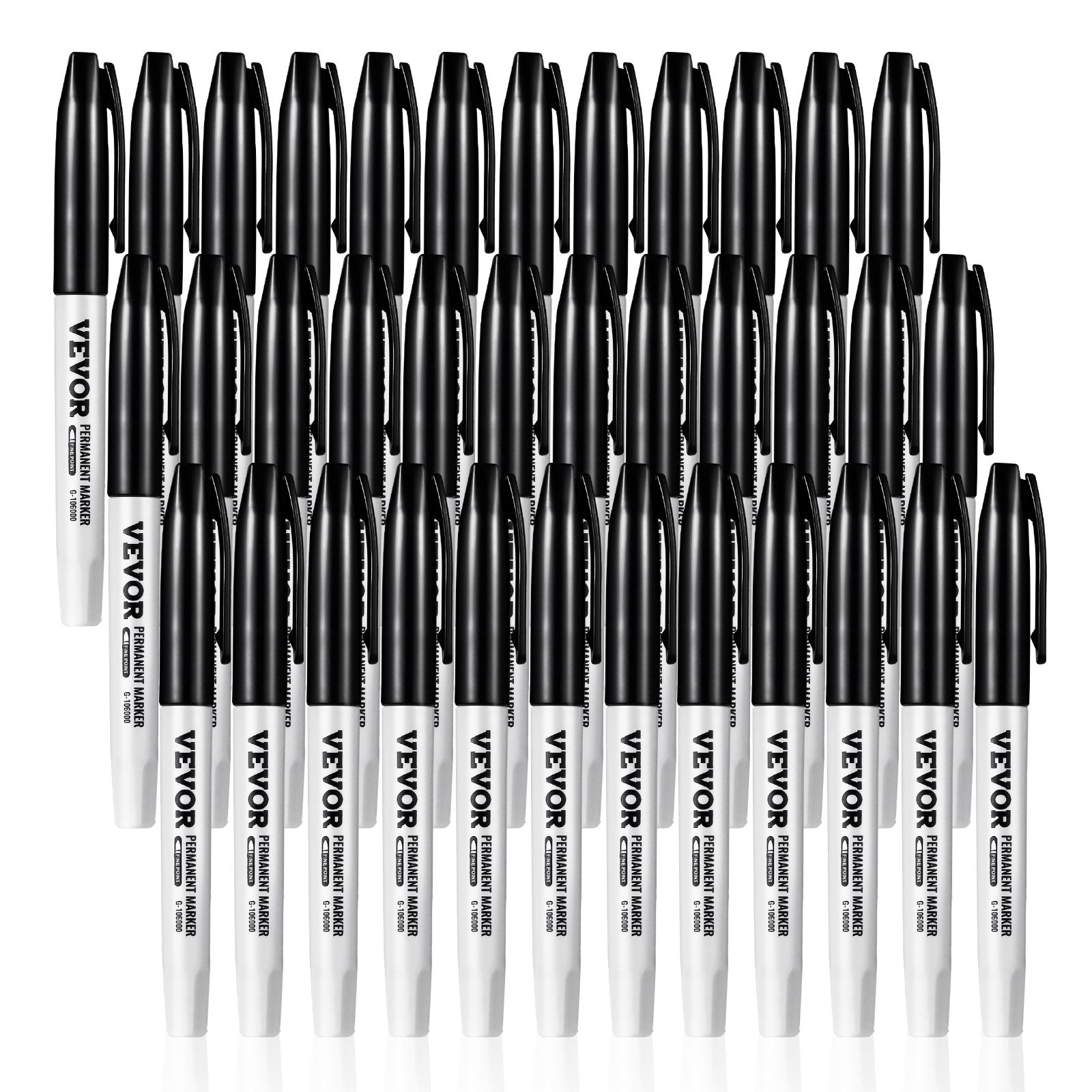 36-Pack Black Permanent Markers – main product view