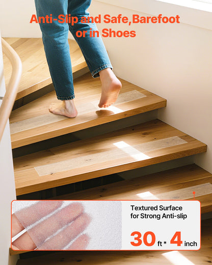 Transparent Anti-Slip Tape 30 ft x 4 in – product detail view