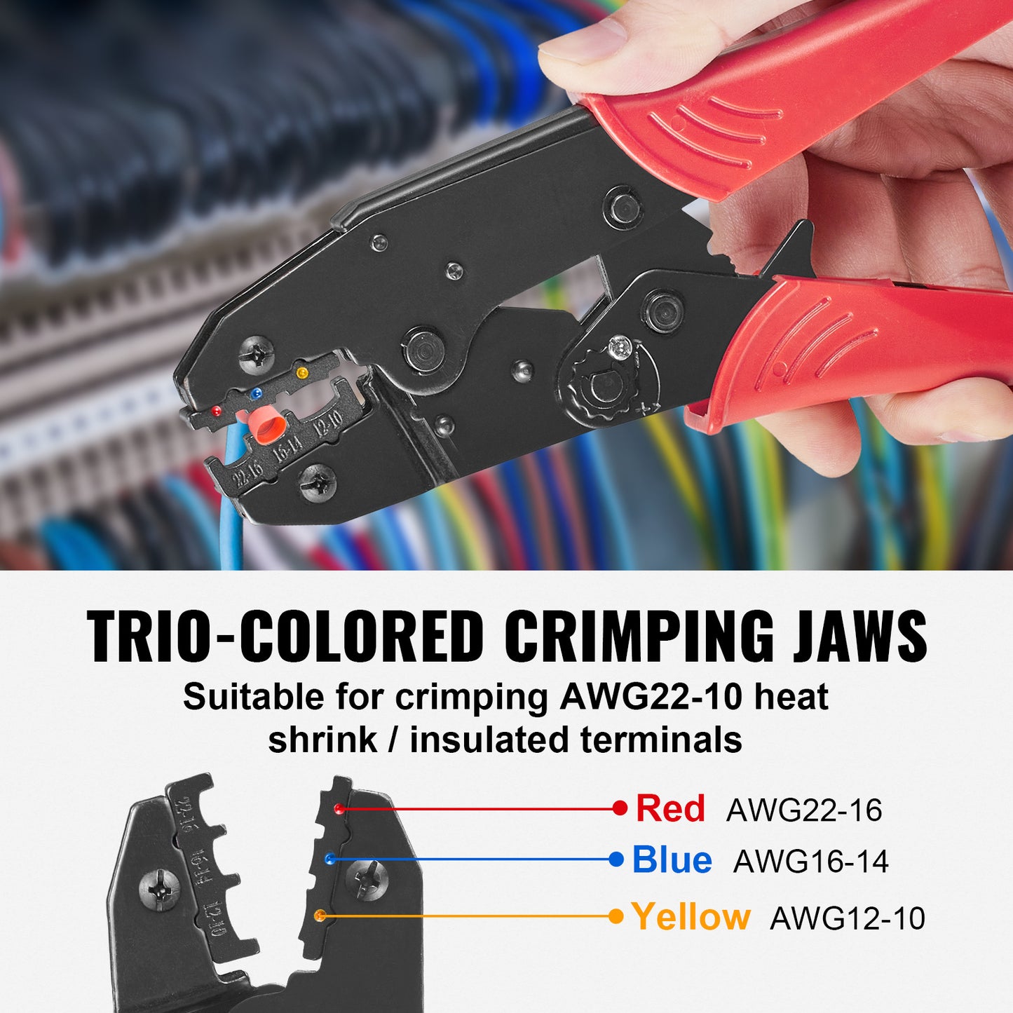 Ratcheting Crimping Tool Set AWG 22-10 – alternate product view