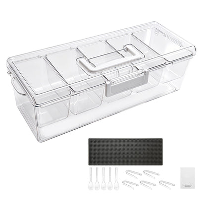 5-Compartment Chilled Condiment Server with Ice Tray & Lid – main product view