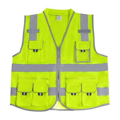 Reflective Yellow Safety Vest with 10 Pockets – product presentation