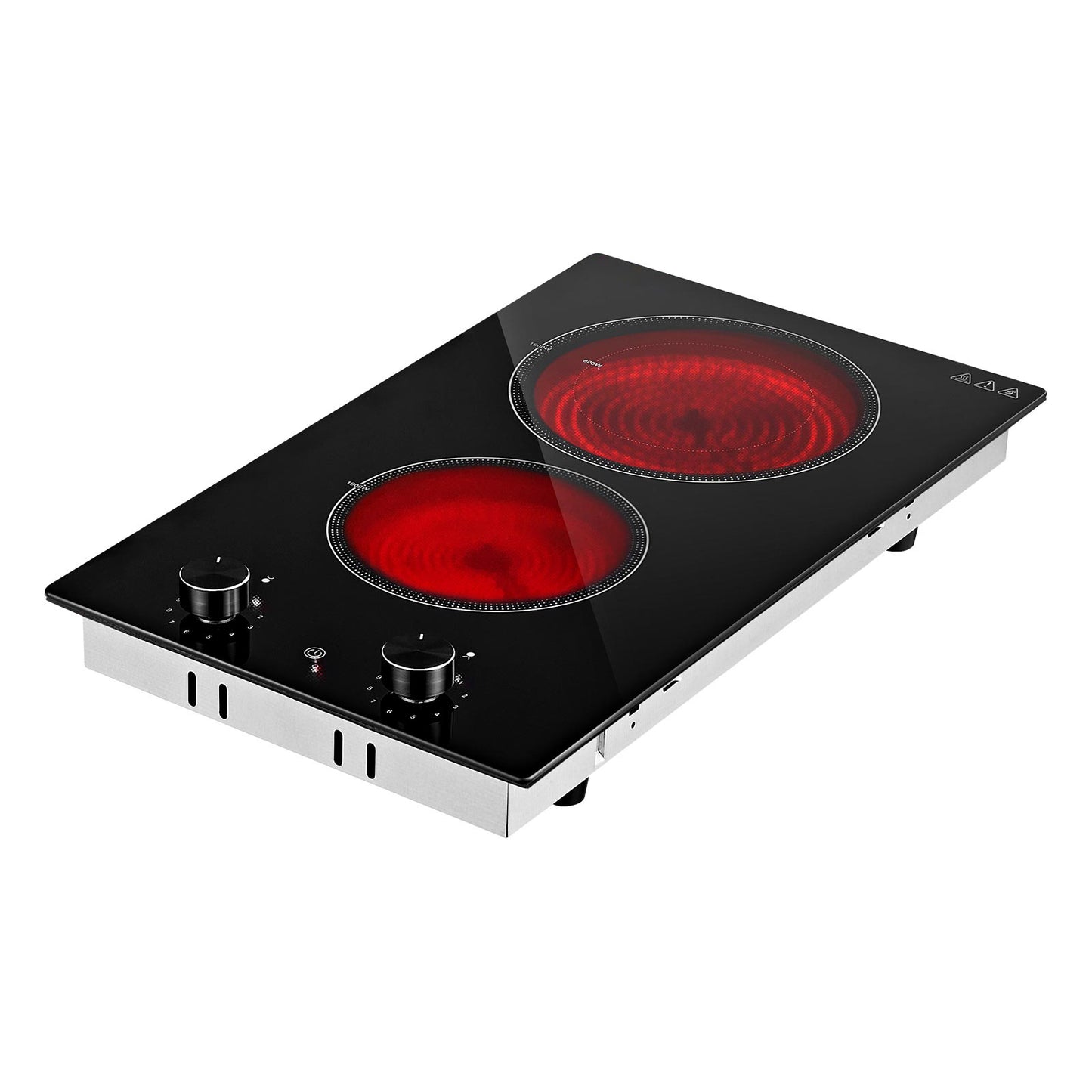 12" 2-Burner 1800W Electric Cooktop, 120V Knob Control – main product view