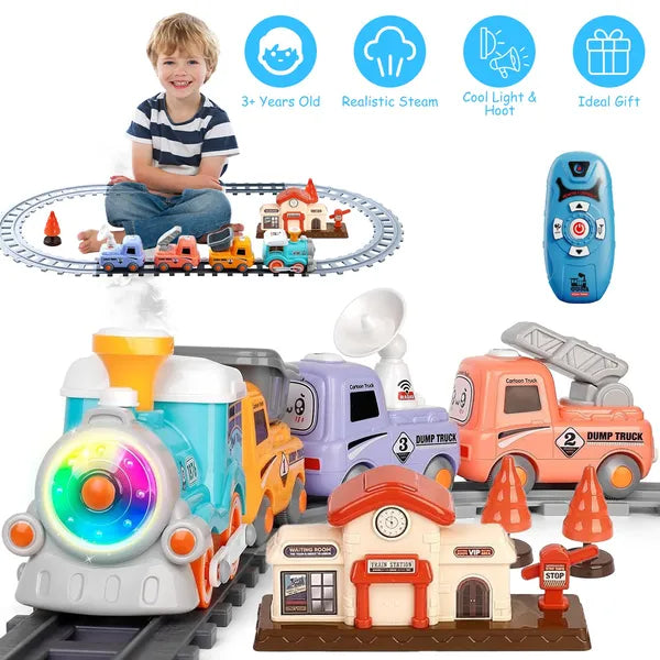 Electric Train Set with Smoke, Lights, Sound & Remote Control – additional product view 7