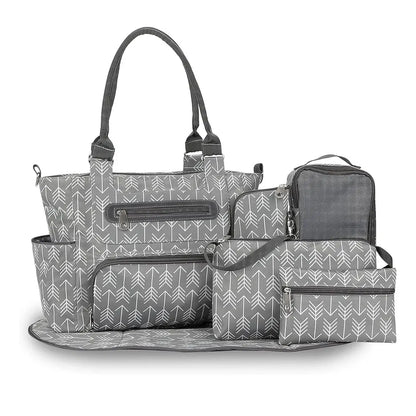 8-Piece Diaper Bag Set with Changing Pad & Bottle Bag – in-use product view