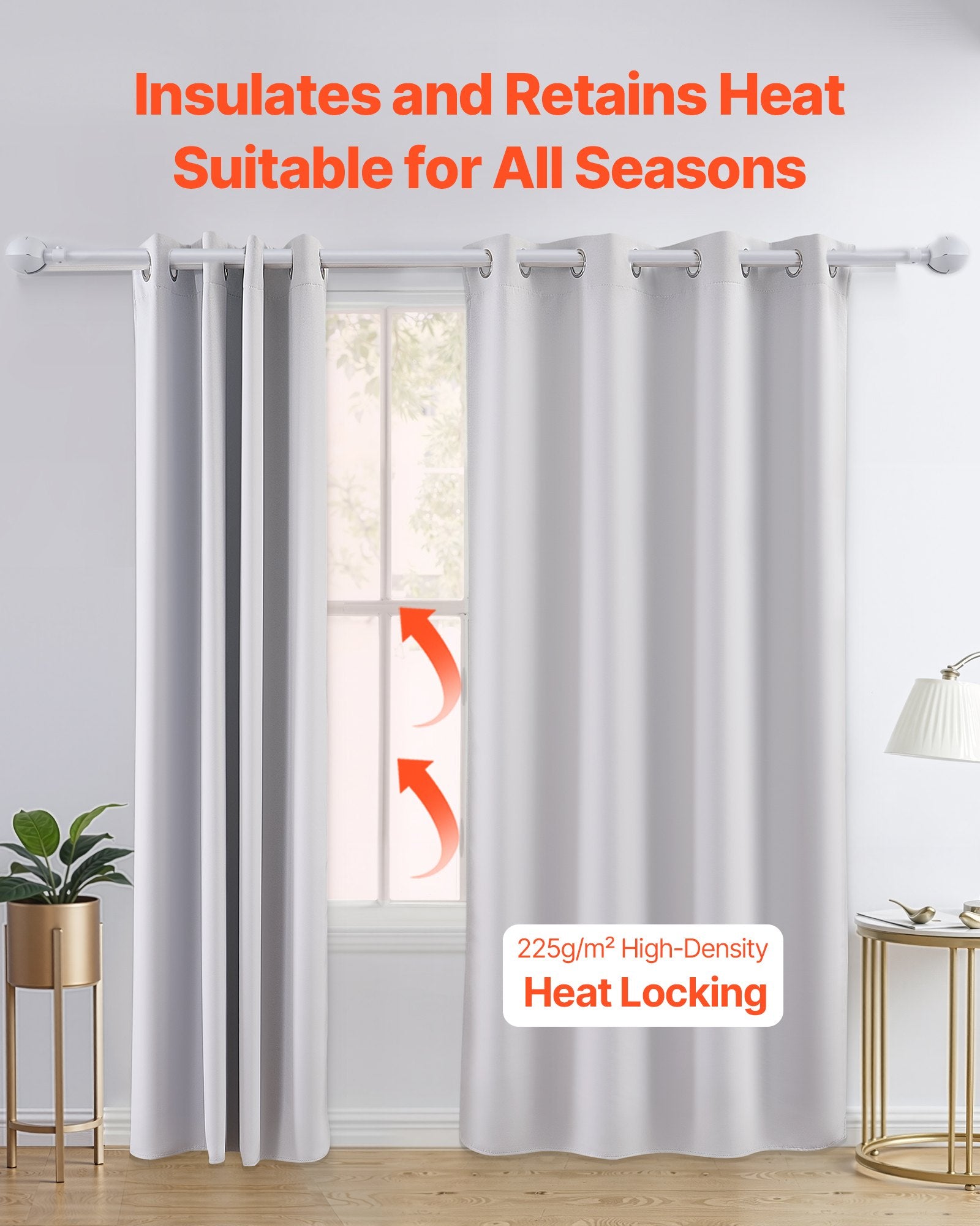 Blackout Curtains 52 x 84 in, 2 Panels – product detail view