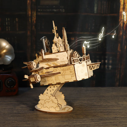 3D Wooden Castle Music Box | You Are My Sunshine DIY Puzzle – product detail view