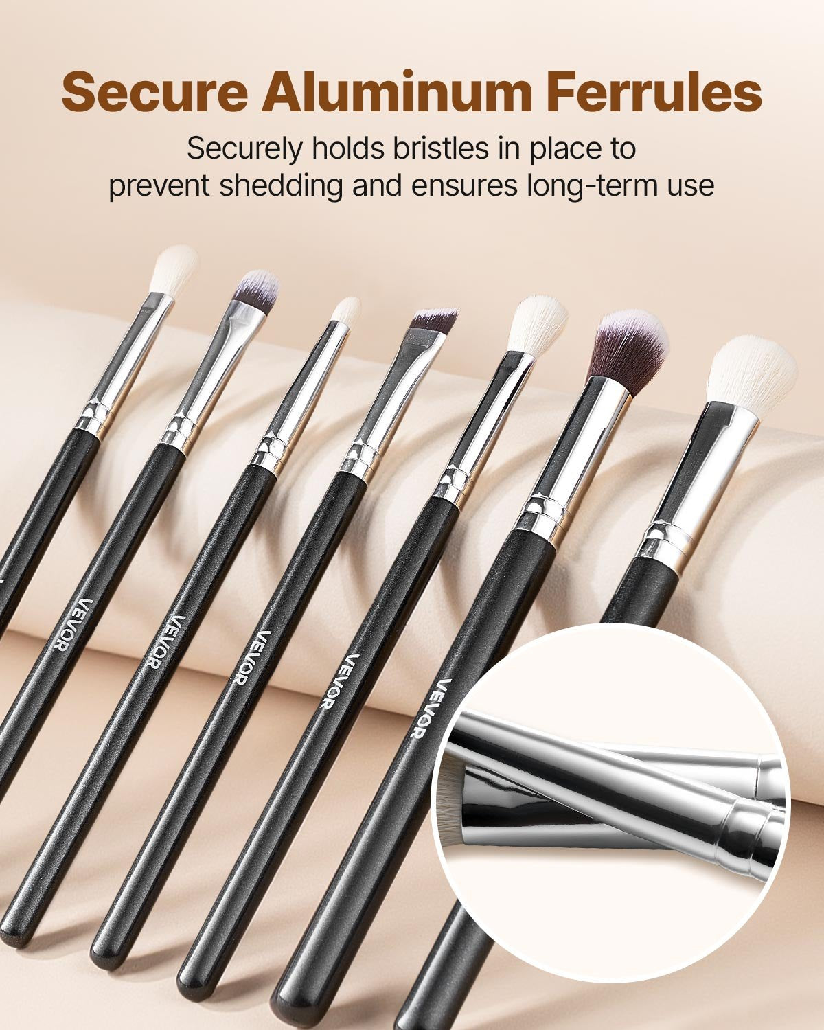 15-Piece Vegan Makeup Brush Set – feature detail view