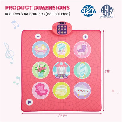 Kids Dance Mat with 5 Levels & 9 Songs | Non-Slip Musical Toy – feature detail view