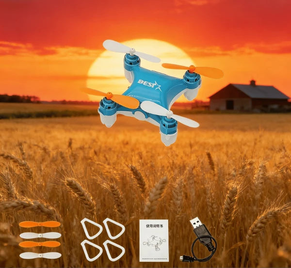 Mini Quadcopter Drone with Storage Remote | Beginner RC Toy – product detail view