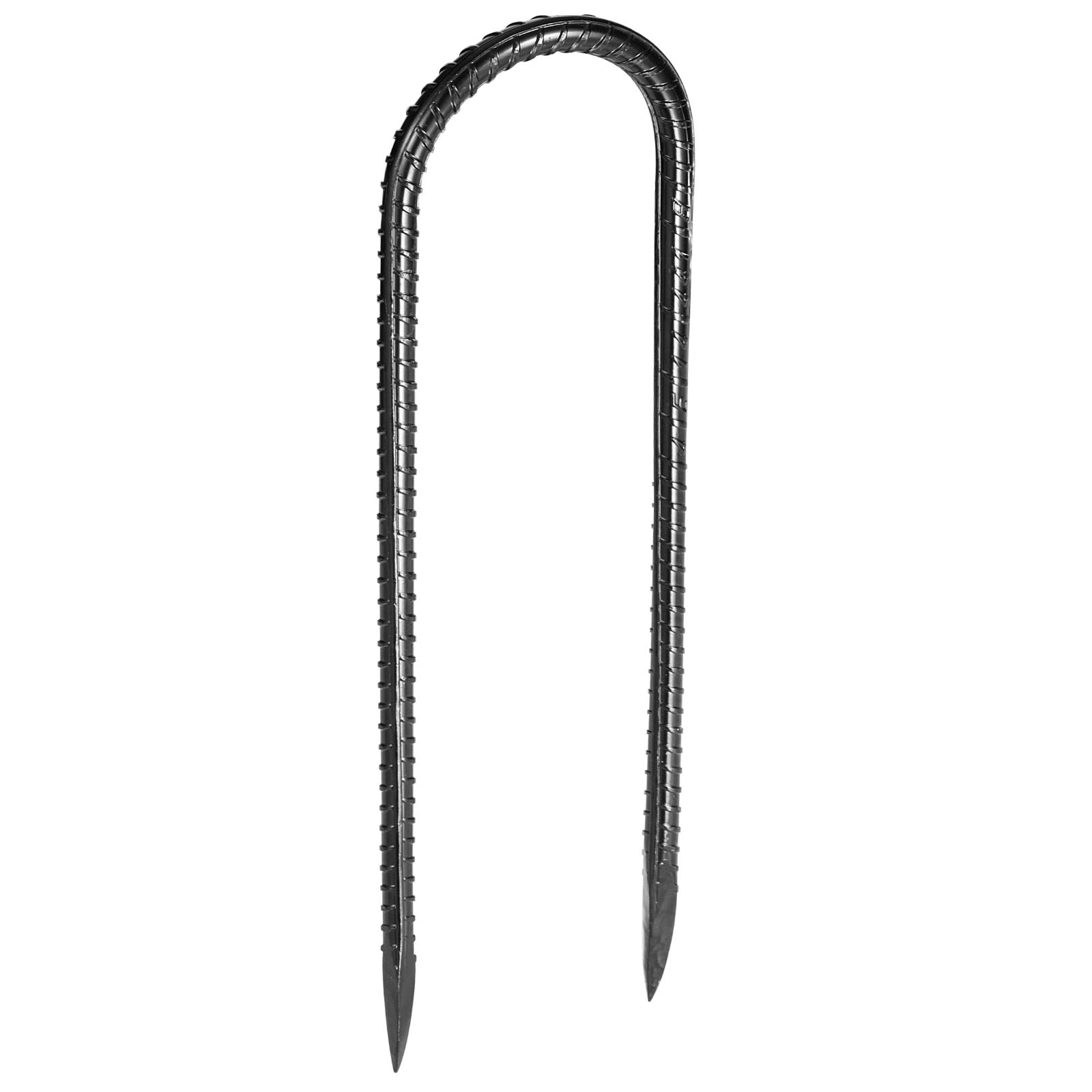 10" U-Shaped Galvanized Rebar Stakes, 12-Pack Ground Anchors – main product view