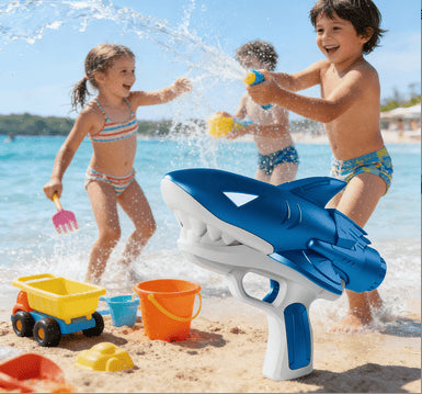 Shark Water Blaster Squirt Gun | Outdoor Pool Toy for Kids – feature detail view