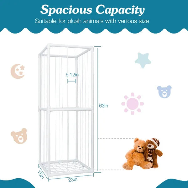 Stuffed Animal Storage Organizer | Kids Plush Toy Holder Cage – alternate product view
