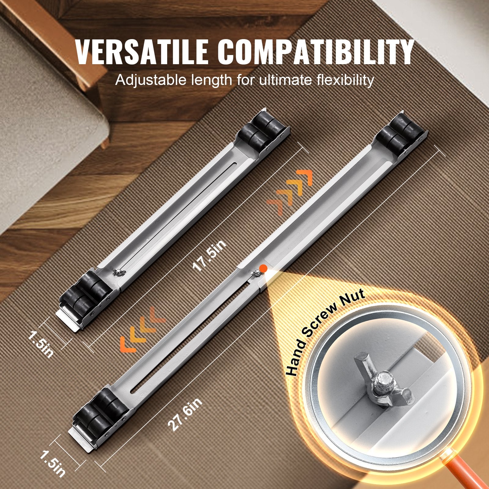 Heavy Duty Appliance Rollers 660 lb Capacity – alternate product view