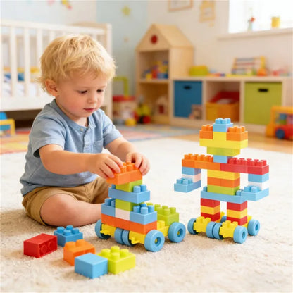 150-Piece Building Blocks with Wheels | STEM Toy for Kids 3+ – feature detail view