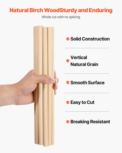 25-Pack 12 in Wooden Dowel Rods – alternate product view