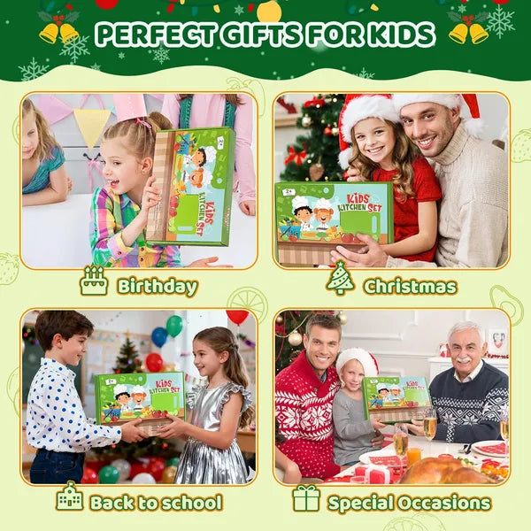 28-Piece Kids Knife Set for Real Cooking | Montessori Kitchen Kit – feature detail view