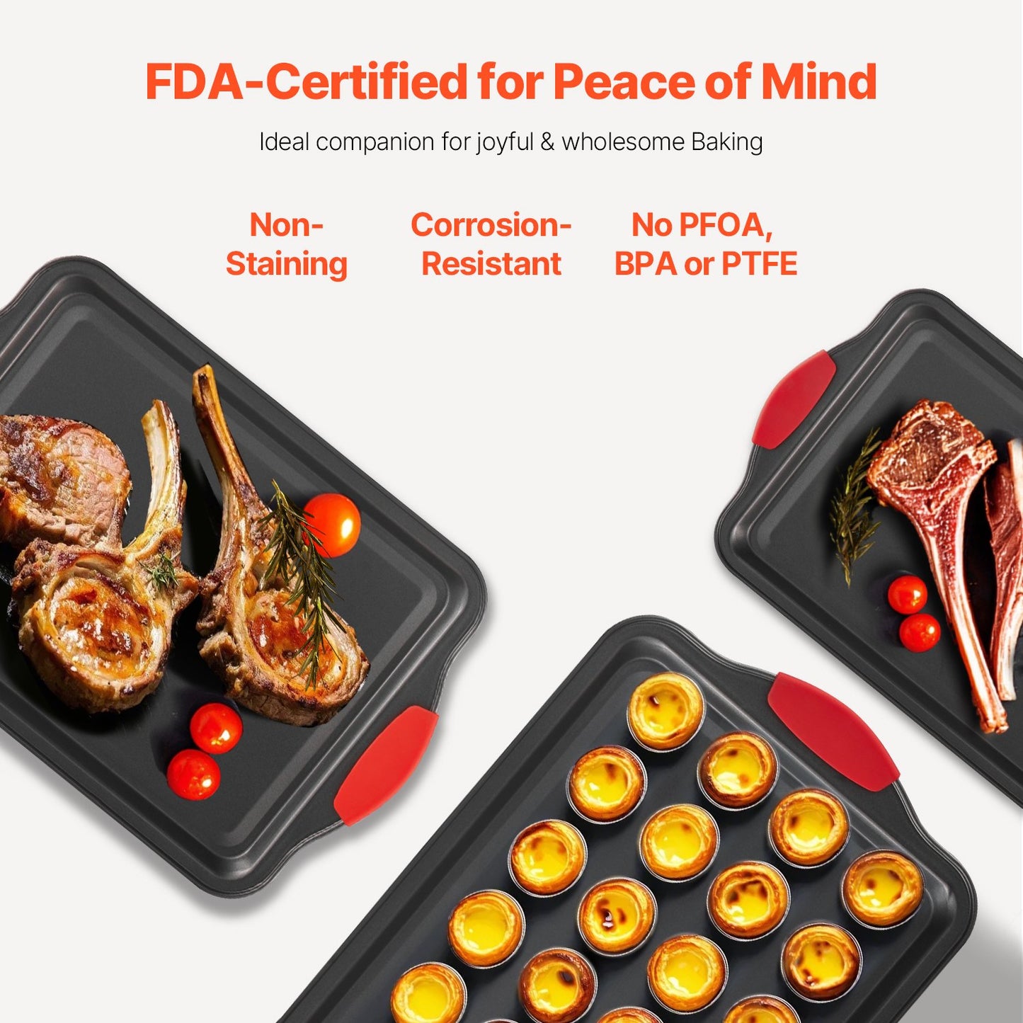 3-Piece Nonstick Baking Pan Set – main product view