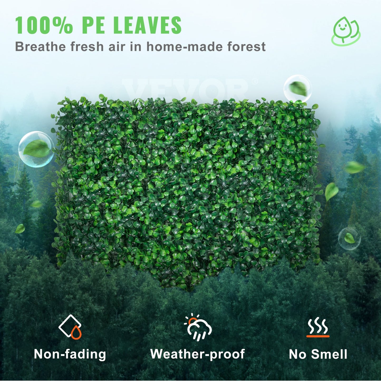 10 x 10 in Artificial Boxwood Hedge Panels, 12-Pack UV-Protected – product detail view