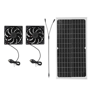 Solar Powered Chicken Coop & Greenhouse Fan – 16W Dual Exhaust Kit