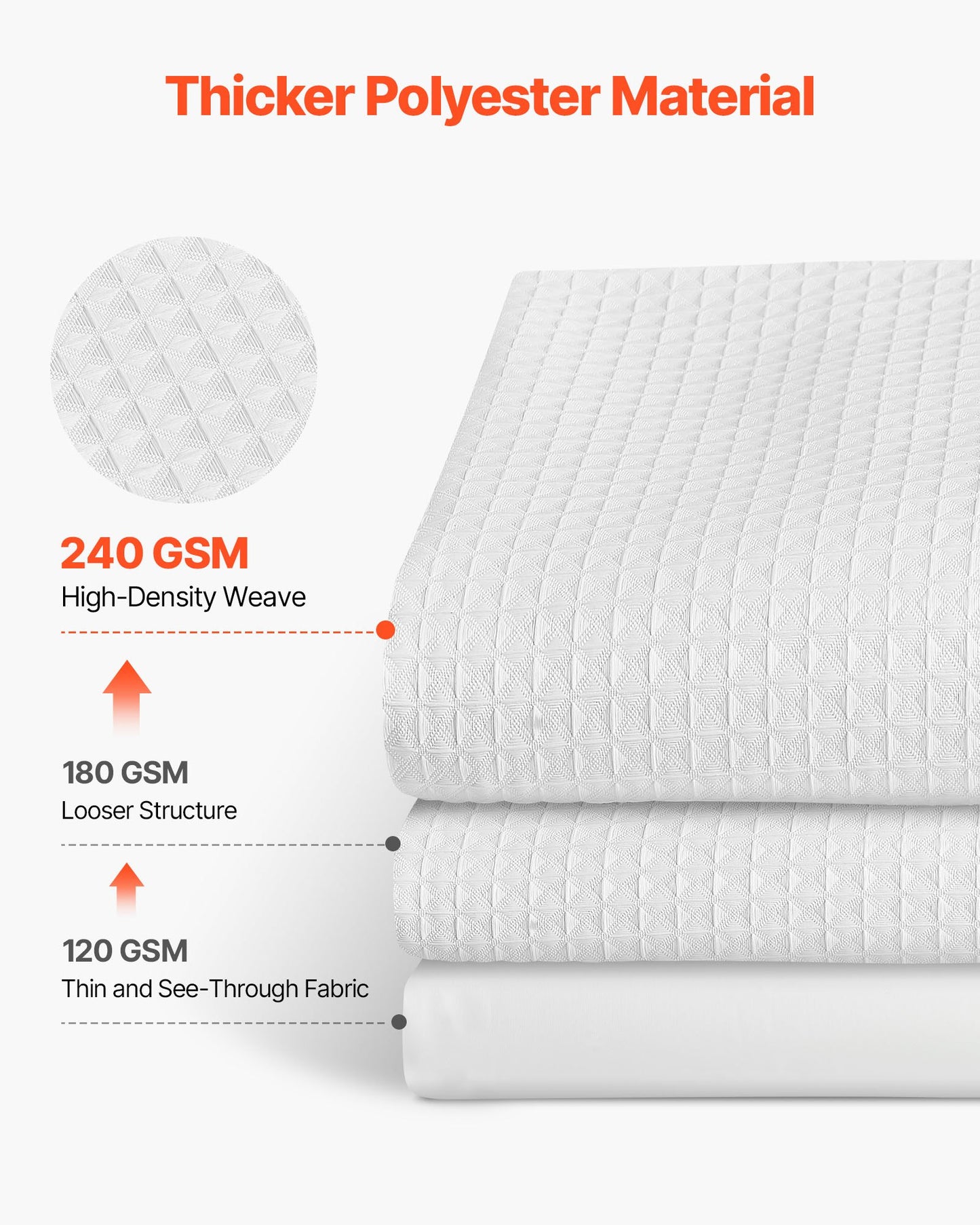 White Waffle Shower Curtain 72 x 72 in – alternate product view