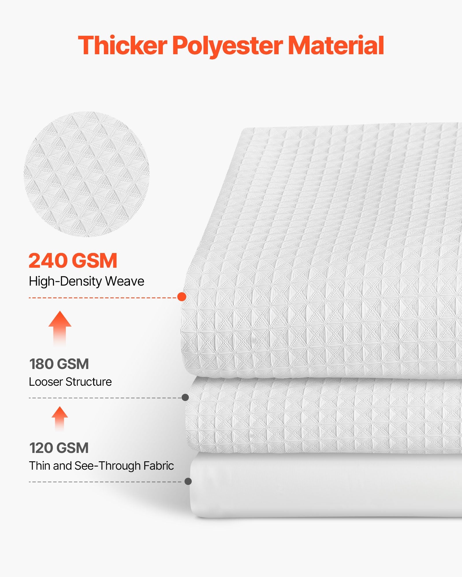 White Waffle Shower Curtain 72 x 72 in – alternate product view