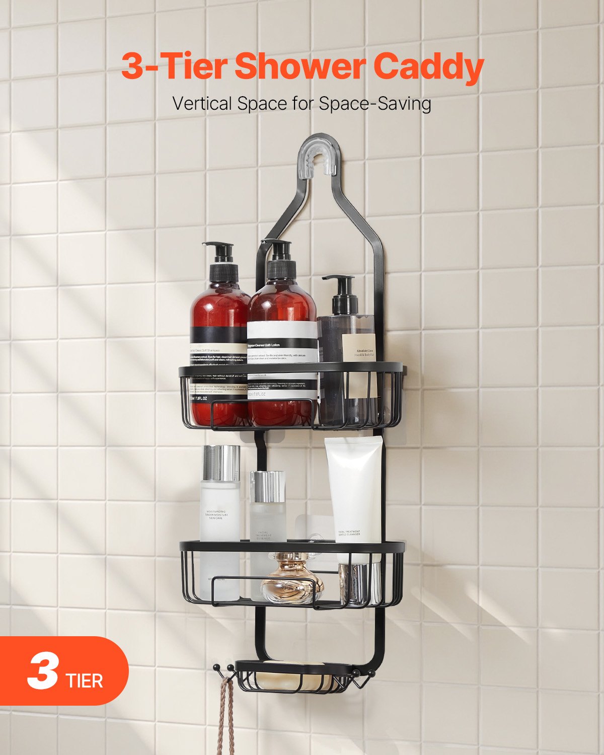 3-Tier Hanging Shower Caddy – alternate product view