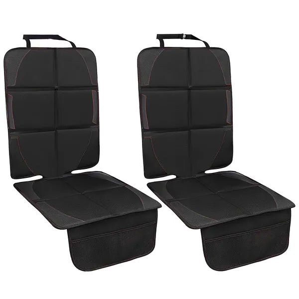 2-Pack Car Seat Protector Mats with Padding & Mesh Pockets – main product view