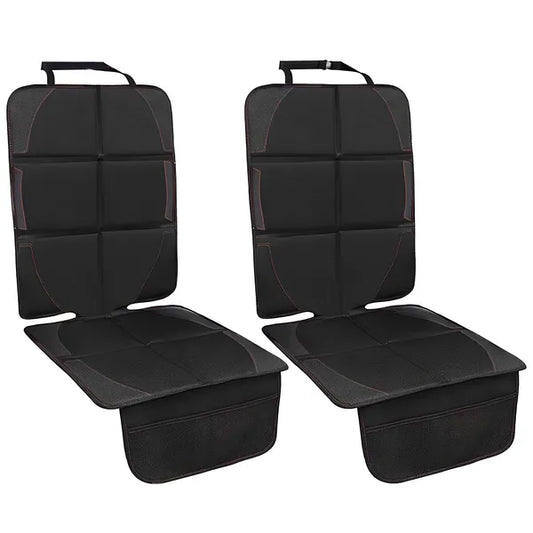 2-Pack Car Seat Protector Mats with Padding & Mesh Pockets – main product view