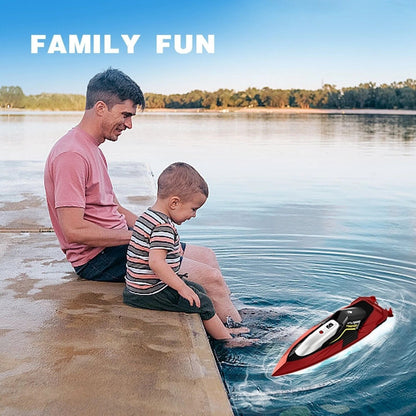 Remote Control Boat RC Racing Boat 20MPH 2.4GHz Rechargeable Waterproof Kids