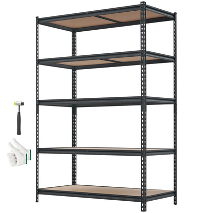 5-Tier Adjustable Metal Garage Shelving, 3000 lb Capacity – main product view