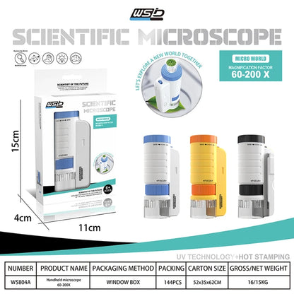 Kids Handheld HD Microscope with LED | Portable Science Toy – product detail view