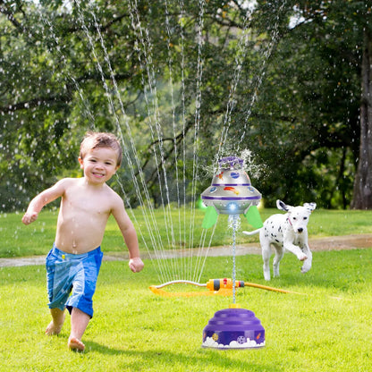 UFO Rocket Sprinkler with LED Lights | Adjustable Summer Toy – additional product view