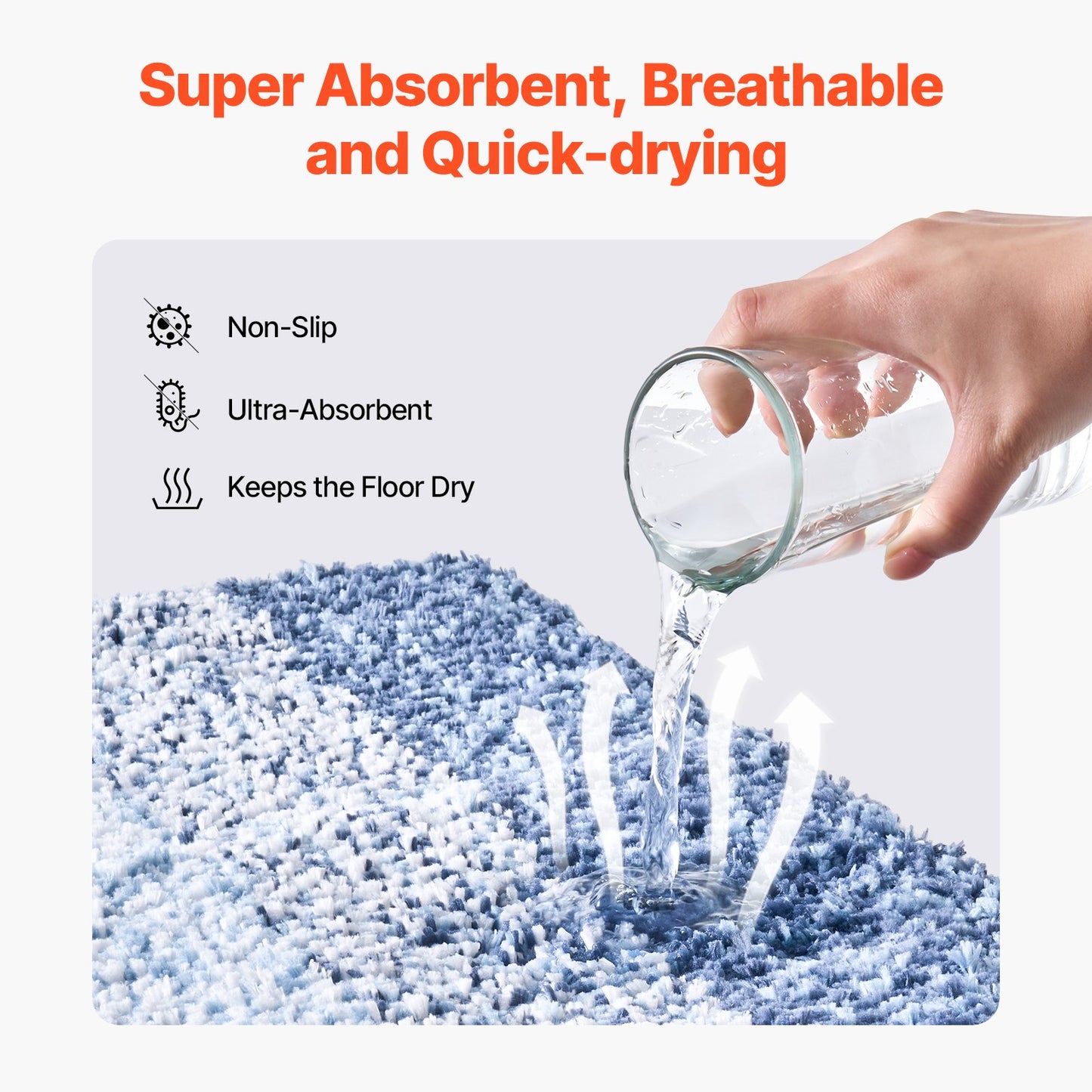 Soft Absorbent Bathroom Rug – product detail view