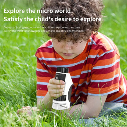 Kids 50X-300X Handheld Microscope | Portable STEM Science Toy – in-use product view