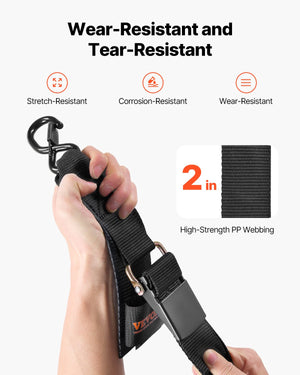 Retractable Ratchet Tie-Down Straps 2 Pack – main product view