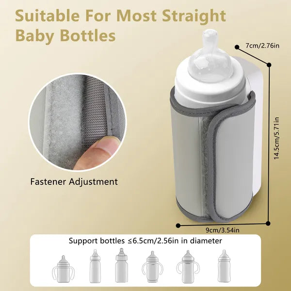 Portable Baby Bottle Warmer | 6 Heat Levels, USB Rechargeable – feature detail view