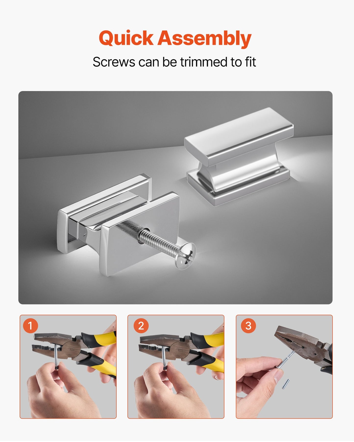 10-Pack 1.42 in Chrome Cabinet Knobs – additional product view