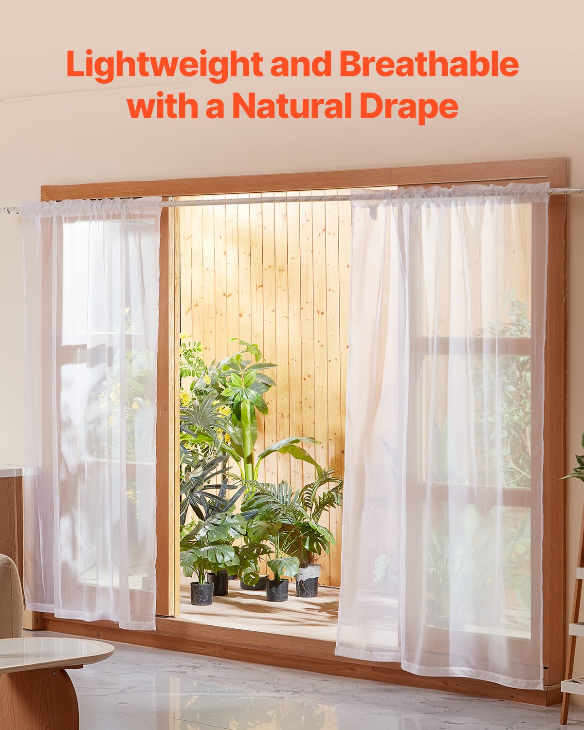 Sheer Curtains 52 x 84 in, 2 Panels – additional product view