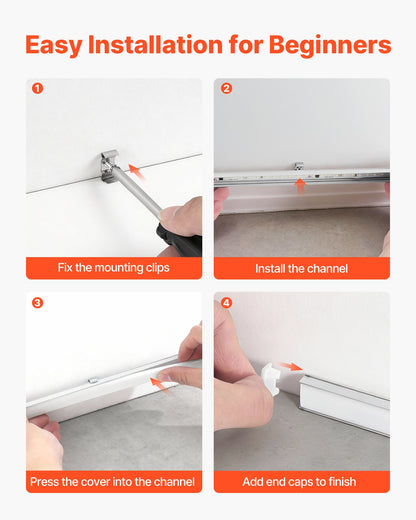 3.3 ft U-Shaped LED Aluminum Channels with Milky Covers, 6-Pack – additional product view