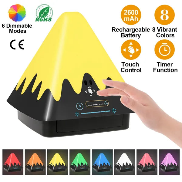 Touch Control Night Light | 8 Colors, 6-Level Dimming & Timer – main product view