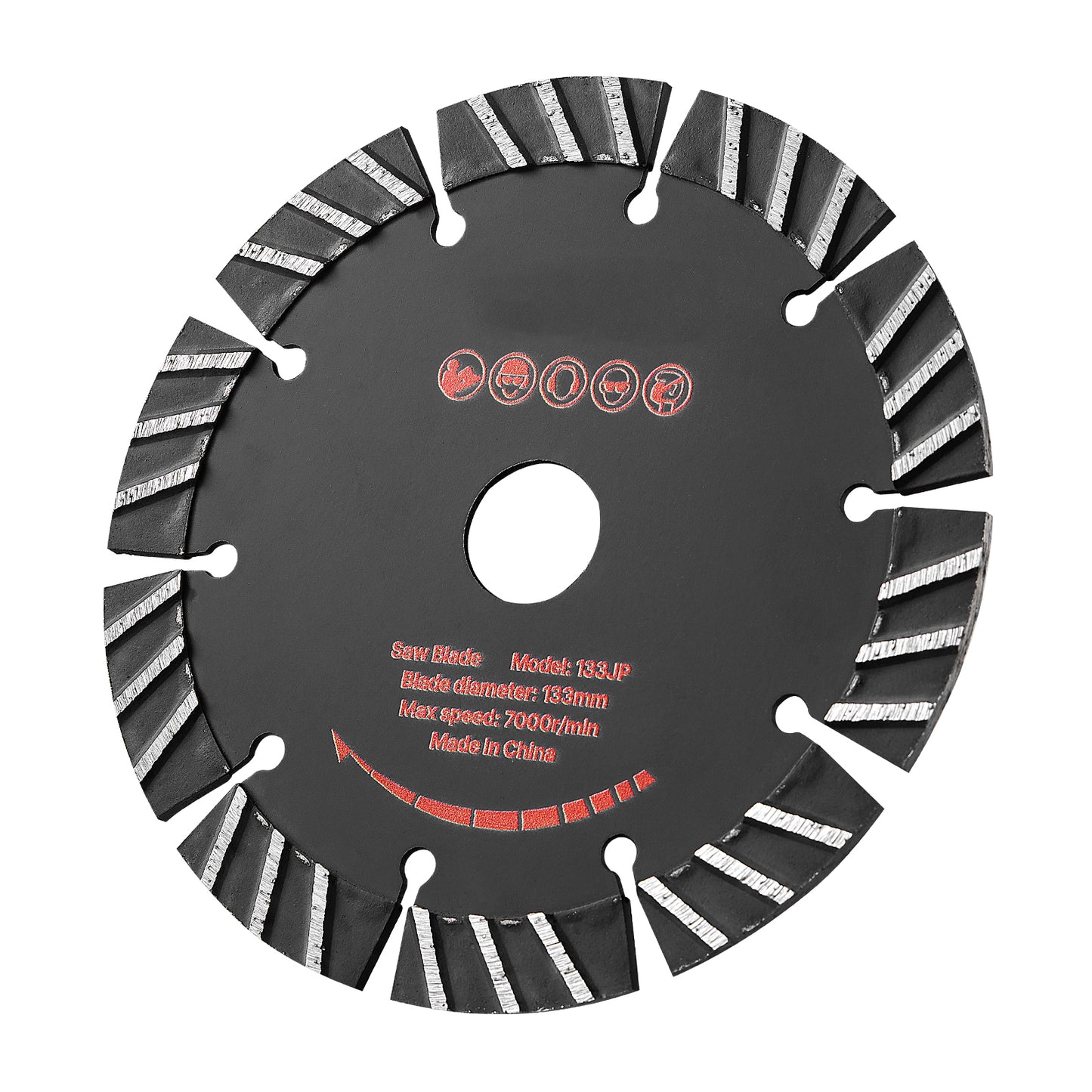 5.24" Diamond Wall Chaser Blades, 5-Pack for Concrete, Brick & Stone – main product view